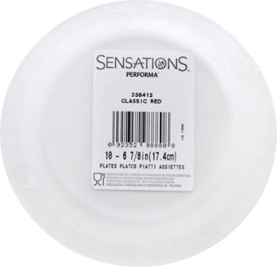 Sens Red Lunch Plates - 10 CT - Image 3