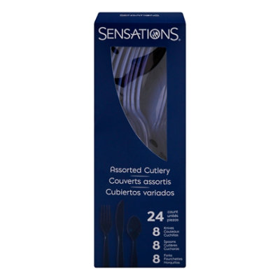 Sens Navy Blue Cutlery - 24 CT - Image 3