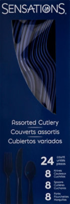 Sens Navy Blue Cutlery - 24 CT - Image 2