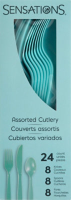 Sens Spa Blue Cutlery - 24 CT - Image 2