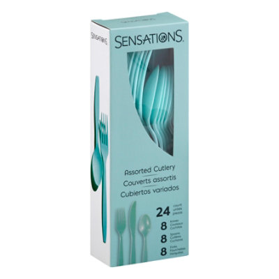 Sens Spa Blue Cutlery - 24 CT - Image 1