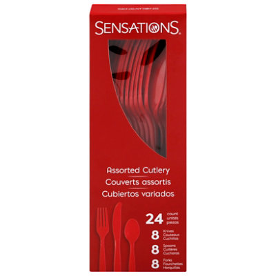 Sens Red Cutlery - 24 CT - Image 3