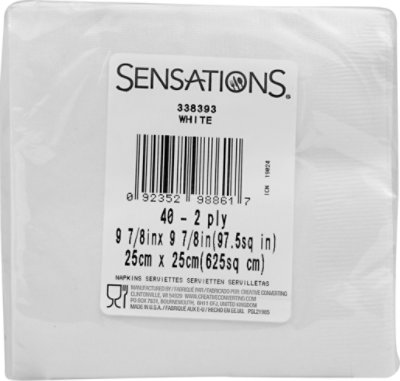 Sens White Bev Napkins - 40 CT - Image 4