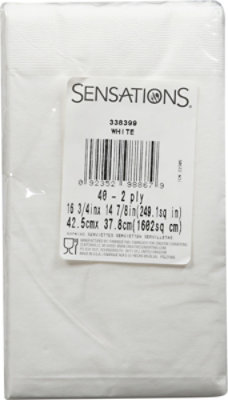 Sens White Dinner Napkins - 40 CT - Image 4