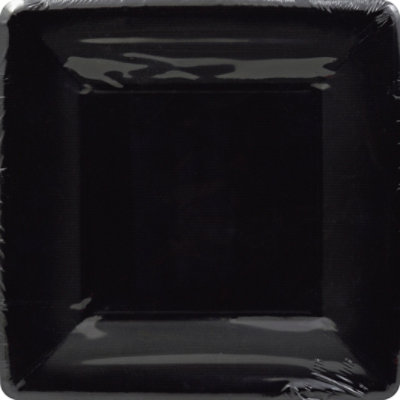 Grosgrain Border Black Salad Plate - 8 CT - Image 2
