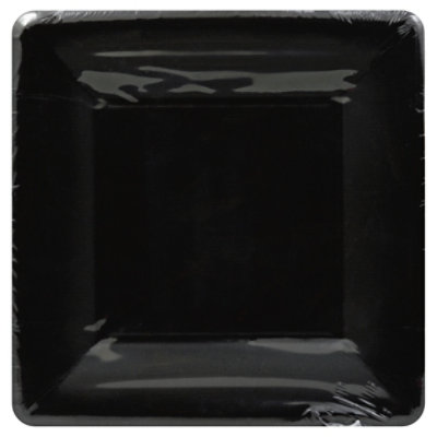 Grosgrain Border Black Salad Plate - 8 CT - Image 1