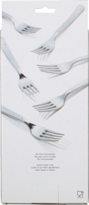 Sens Silver Hammered Forks - 24 CT - Image 4