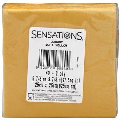 Sens Yellow Bev Napkins - 40 CT - Image 3