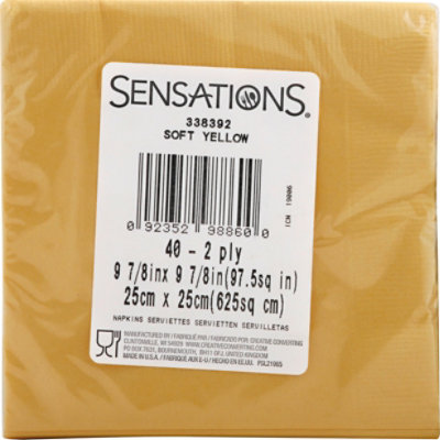 Sens Yellow Bev Napkins - 40 CT - Image 2