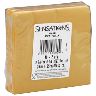 Sens Yellow Bev Napkins - 40 CT - Image 1