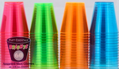True 2 Oz Neon Shot Glasses - 60 CT - Image 2