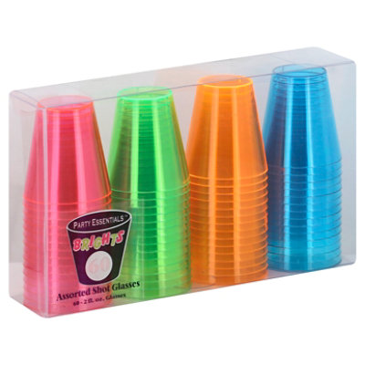 True 2 Oz Neon Shot Glasses - 60 CT - Image 1