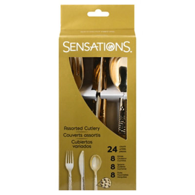 Cre  Gold Hammered Cutlery - 24 CT - Image 3