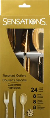 Sensations Cutlery Assorted Gold - 24 Count - Image 2
