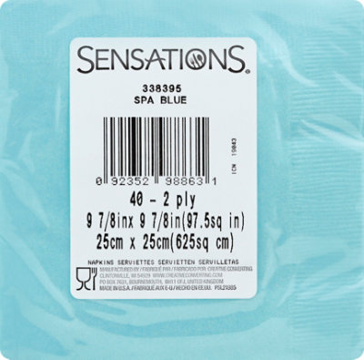 Sens Spa Blue Bev Napkins - 40 CT - Image 4