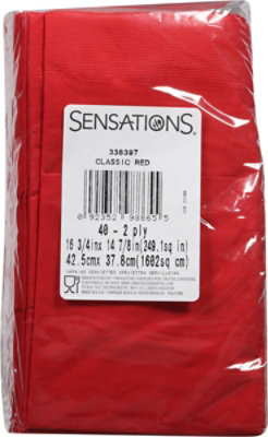 Sens Red Dinner Napkins - 40 CT - Image 4