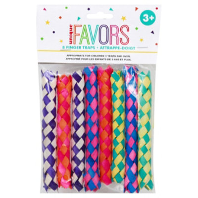 Unique 8 Finger Trap Favors - 8 CT - Image 1