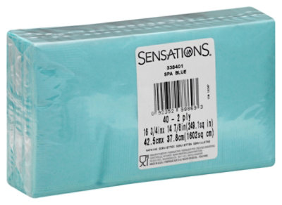 Sens Spa Blue Dinner Napkins - 40 CT - Image 1