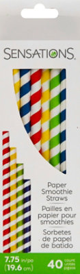 Sens Striped Paper Straws - 40 CT - Image 2