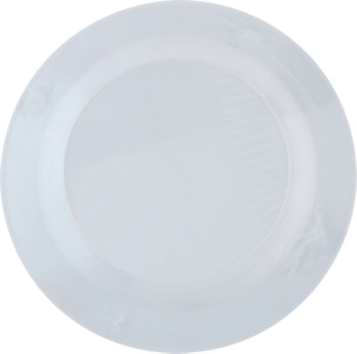 Sensations 10 Inch Plastic Plates with Silver Rim - 10 Count - Image 4