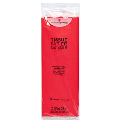 American Greetings 20 in. x 20 in. Cherry Red Tissue Paper (8-Sheets) - Image 4