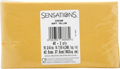 Sens Yellow Dinner Napkins - 40 CT - Image 2