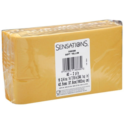 Sens Yellow Dinner Napkins - 40 CT - Image 1