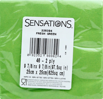 Sens Frsh Green Bev Napkins - 40 CT - Image 4