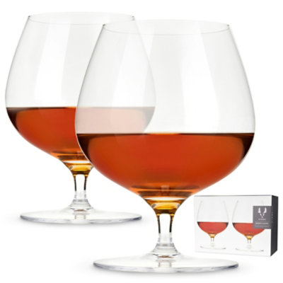 Viski - Raye Crystal Wingback Brandy Glasses - Image 1