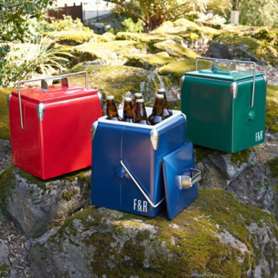 Foster & Rye - Red Vintage Metal Cooler - Image 2