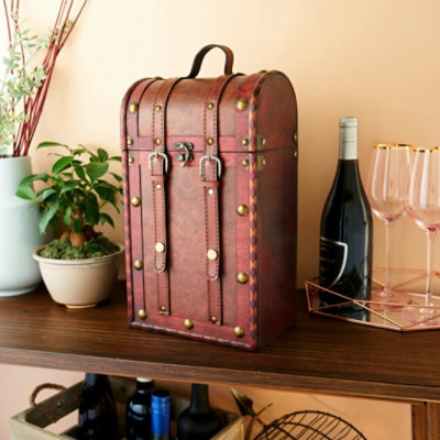 Twine - 2 Bottle Antique Wooden Wine Box - Image 2