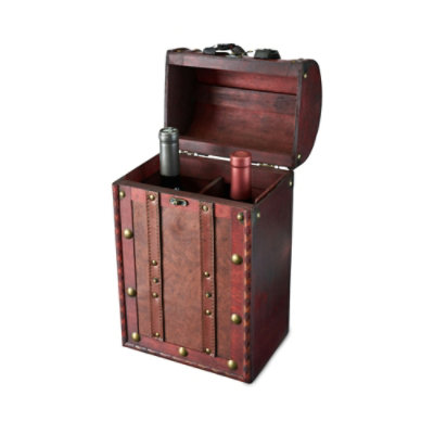 Twine - 2 Bottle Antique Wooden Wine Box - Image 1