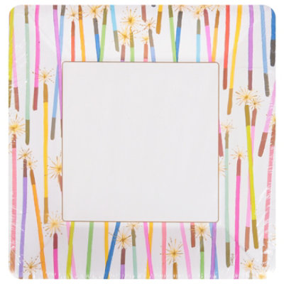 Caspari Candles Dinner Plate - 8 CT - Image 1