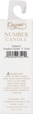 Caspari Number One Gold Candle - 1 CT - Image 4