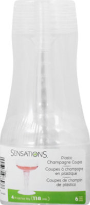Sens 4oz Clear Champ Coupe - 6 CT - Image 1