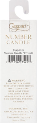 Caspari Number Two Gold Candle - 1 CT - Image 4