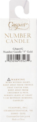 Caspari Number Seven Gold Candle - 1 CT - Image 4