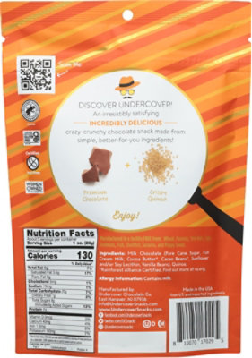 Undercover Quinoa Crisps Milk Chocolate - 3 OZ - Image 6