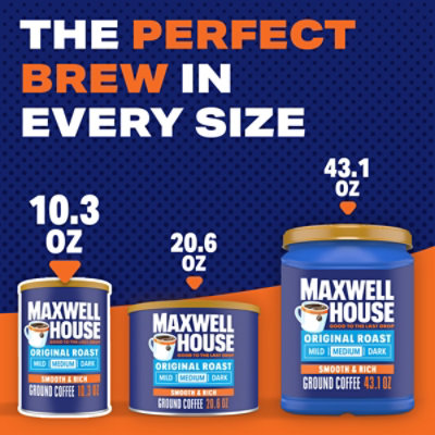 Maxwell House Original Roast Ground Coffee, 10.3 Oz Canister - 10.3 OZ - Image 4