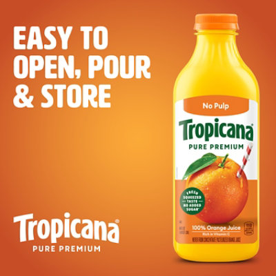 Tropicana Pure Premium 100% Orange Juice Original No Pulp No Sugar Added - 46 Fl. Oz. - Image 2