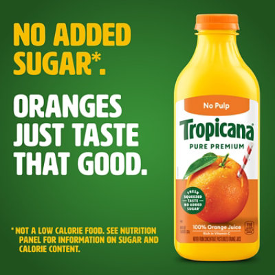 Tropicana Pure Premium 100% Orange Juice Original No Pulp No Sugar Added - 46 Fl. Oz. - Image 3