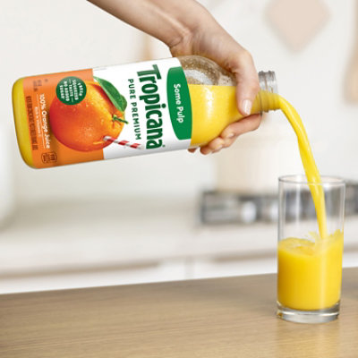 Tropicana Pure Premium 100% Orange Juice Original Some Pulp No Sugar Added - 46 Fl. Oz. - Image 7