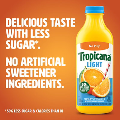 Tropicana Light Orange Juice Beverage No Pulp - 46 Fl. Oz. - Image 3