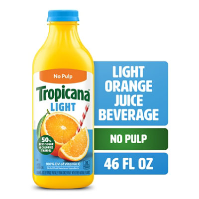 Tropicana Light Orange Juice Beverage No Pulp - 46 Fl. Oz. - Image 1