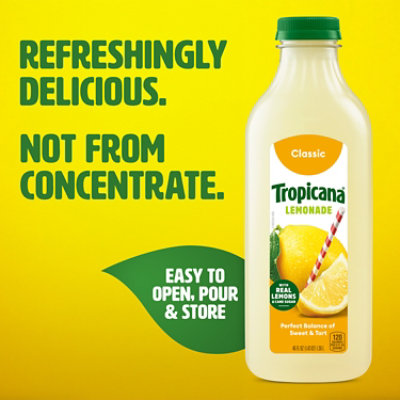 Tropicana Classic Lemonade Made with Real Lemons - 46 Fl. Oz. - Image 4