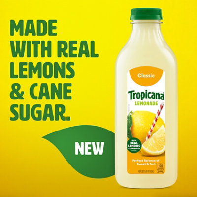 Tropicana Classic Lemonade Made with Real Lemons - 46 Fl. Oz. - Image 2