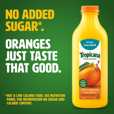 Tropicana Pure Premium 100% Orange Juice Original No Pulp Low Acid - 46 Fl. Oz. - Image 3