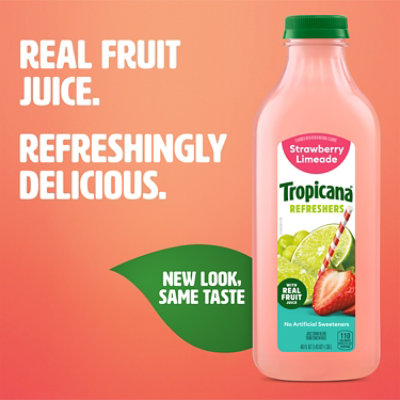 Tropicana Refreshers Strawberry Limeade Juice Drink with Real Fruit Juice - 46 Fl. Oz. - Image 4