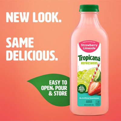 Tropicana Refreshers Strawberry Limeade Juice Drink with Real Fruit Juice - 46 Fl. Oz. - Image 2