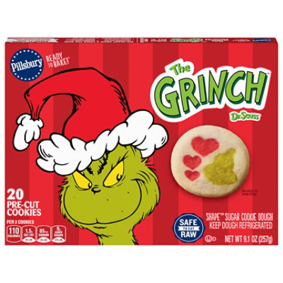Pillsbury Grinch Shape Sugar Cookie Dough 20 Count - 9.1 OZ - Image 1